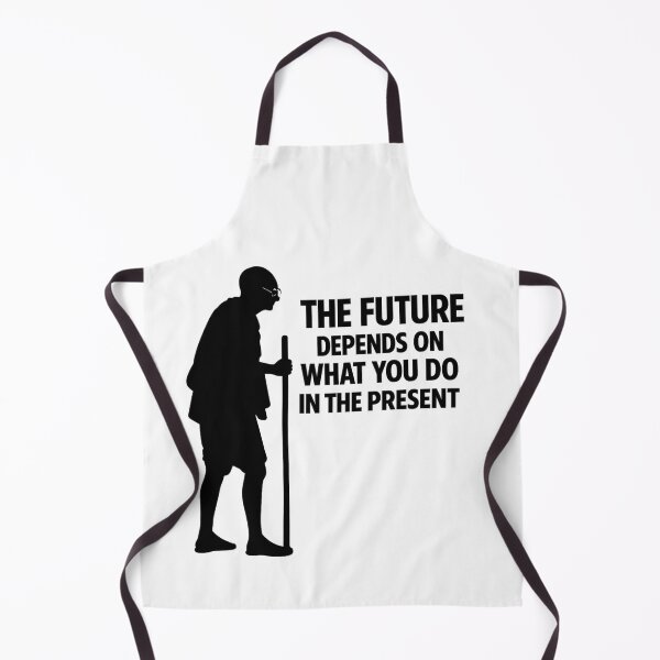 Item preview, Ghandi Inspired Minimalist Silhouette Art – The Future Depends on What You Do in the Present Quote designed and sold by Donsean22.