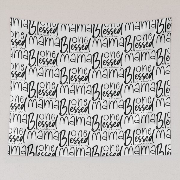 Item preview, One Blessed Mama - Cute Mothers Day Retro Vintage Floral Aesthetic Mom Mommy Wife Family Grandma Gift designed and sold by FuzionRaptor.