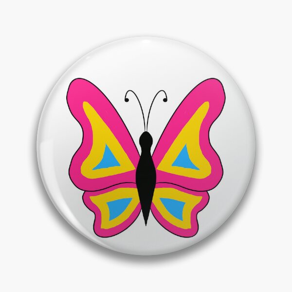 Item preview, Pansexual Pride butterflies designed and sold by Celeste Bocchicchio-Chaudhri.