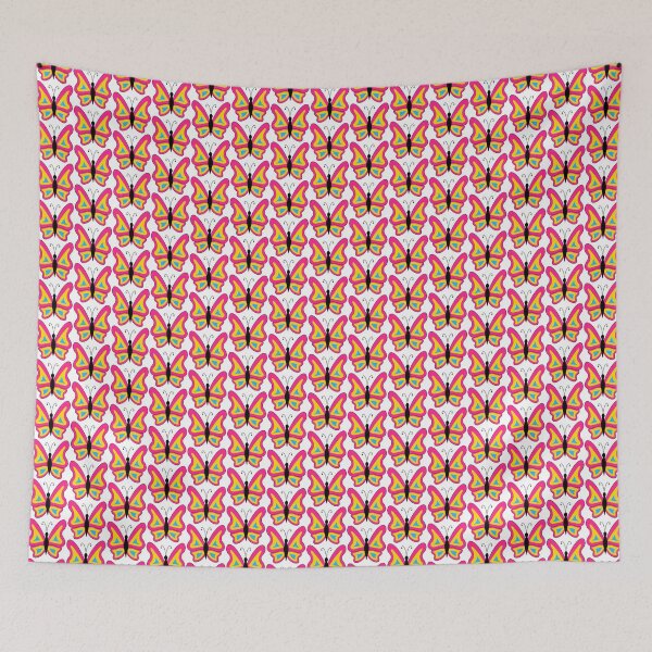 Item preview, Pansexual Pride butterflies designed and sold by Celeste Bocchicchio-Chaudhri.