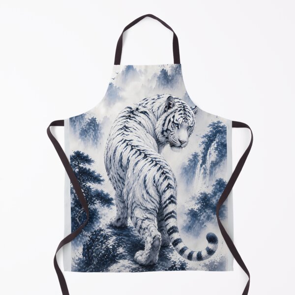 Item preview, Blue Eye White Tiger | Ink Wash Fantasy Art designed and sold by ManJiangHong.