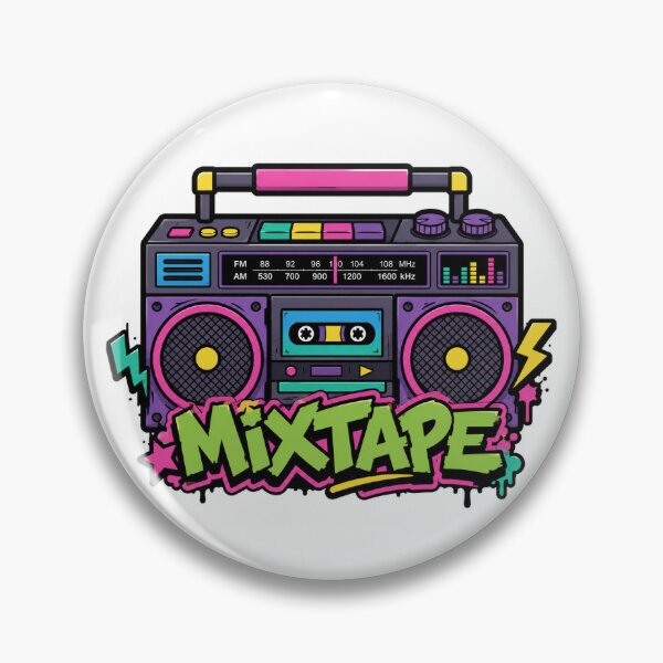 Item preview, Retro 90s Neon Graffiti Boombox Sticker designed and sold by Winterp09.