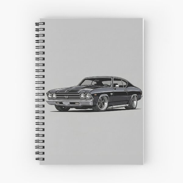 Item preview, Classic 1969 Chevrolet Chevelle SS Black Muscle Car Art Illustration designed and sold by Motorline44.