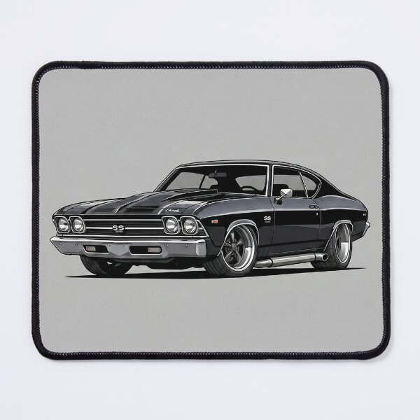Item preview, Classic 1969 Chevrolet Chevelle SS Black Muscle Car Art Illustration designed and sold by Motorline44.