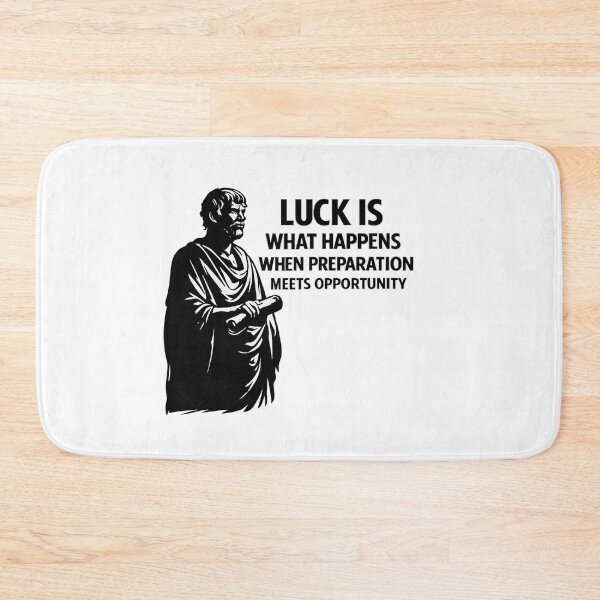 Item preview, Seneca Inspired Stoic Philosophy Art – Luck Is What Happens When Preparation Meets Opportunity Quote designed and sold by Donsean22.