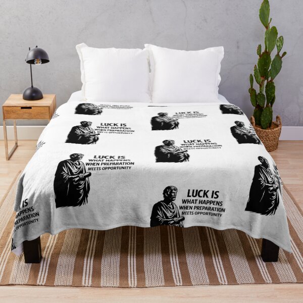 Item preview, Seneca Inspired Stoic Philosophy Art – Luck Is What Happens When Preparation Meets Opportunity Quote designed and sold by Donsean22.