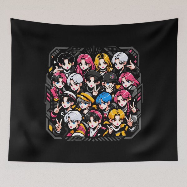 Item preview, K-Pop Magic Idol Doodle Wallpaper designed and sold by NerdiPop.