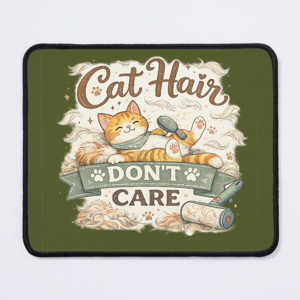 Item preview, Cat Hair Don't Care Funny Cat Lover Vintage Cat Mom Gift Design designed and sold by MimiSabu.