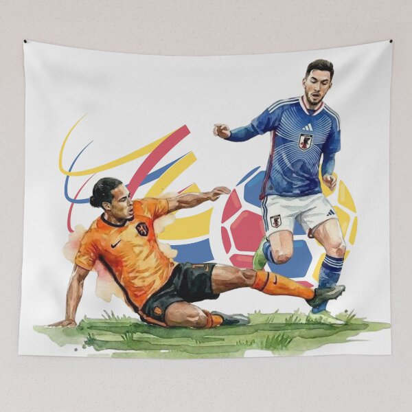 Item preview, Epic Football Clash: Japan vs Netherlands Watercolor designed and sold by cucuzeus.