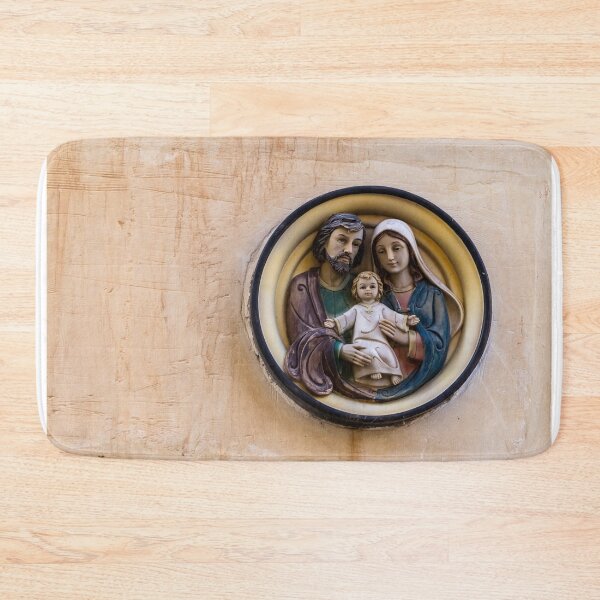 Item preview, Religious Wall Plaque of the Holy Family, Madonna and Child With Saint Joseph Sculpture designed and sold by Nmallia.