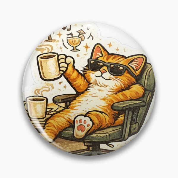 Item preview, PTO Brain Cat – Funny Vacation Work Humor designed and sold by Dada-arts.