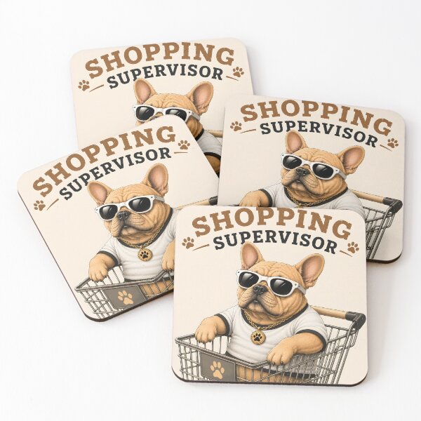 Item preview, Funny French Bulldog Shopping Supervisor designed and sold by MischiefPaws.