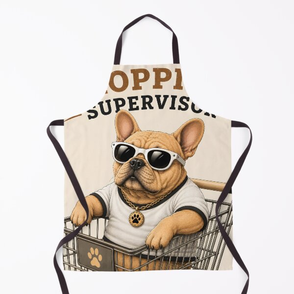 Item preview, Funny French Bulldog Shopping Supervisor designed and sold by MischiefPaws.