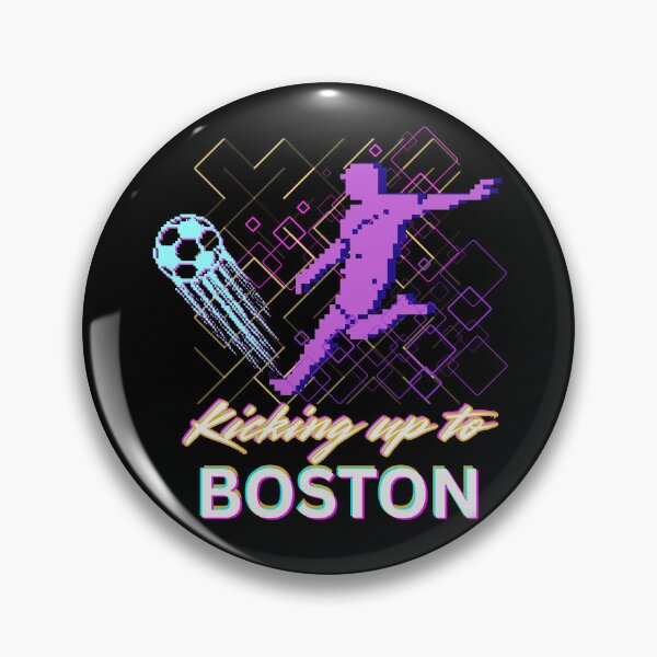 Item preview, Retro Boston Soccer 2026 - Kicking Up To Boston Pixel Art designed and sold by SunandShade.