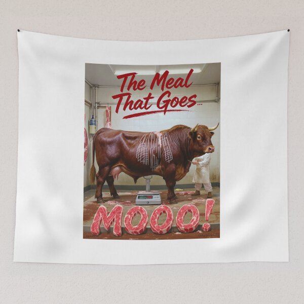 Item preview, Meal Goes Mooo! Print designed and sold by Lichentroupe63.