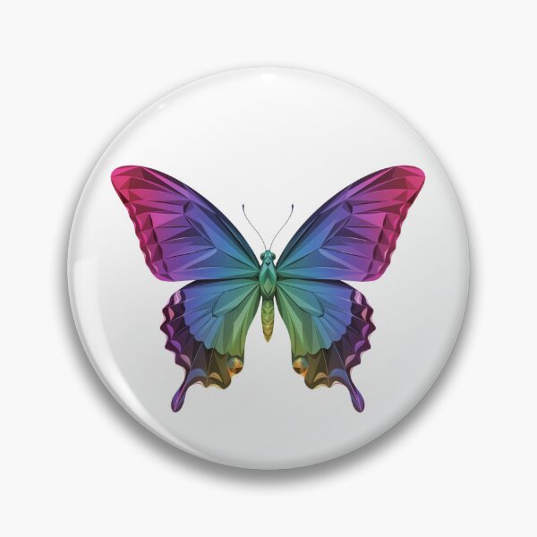 Item preview, Tribal Butterfly - Rainbow Geometric Butterfly – Vibrant Low Poly Butterfly Art designed and sold by ArcticFoxStudio.