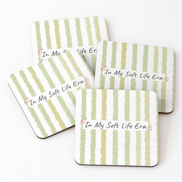 Item preview, In My Soft Life Era Sage Green Stripes designed and sold by StoriesInGrain.
