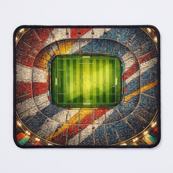 Item preview, World Soccer Stadium Aerial Colorful Nations Art – Football Arena Top View | Soccer Art Print designed and sold by irfanshikh.