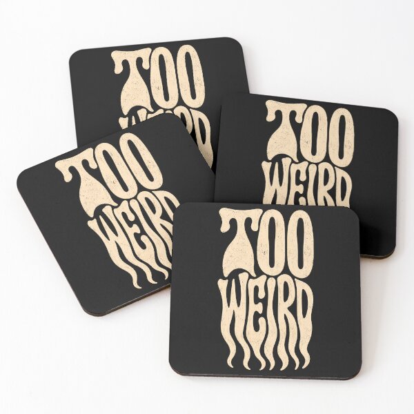 Item preview, Too Weird Retro Wavy Typography - Melting Drippy Text Aesthetic designed and sold by saamessart.