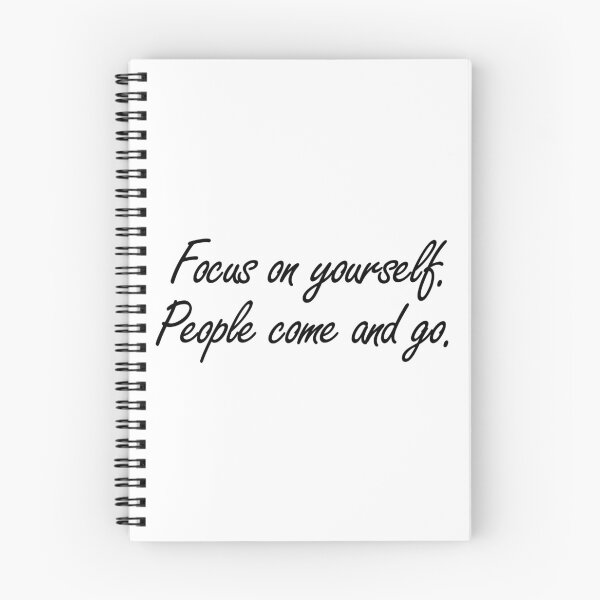 Item preview, Focus On Yourself, People Come and Go Motivational Cursive Quote designed and sold by tonylau81.