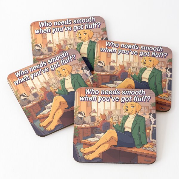 Item preview, Who Needs Smooth When You've Got Fluff? - Corporate Furry Art designed and sold by Trevor Cutler.