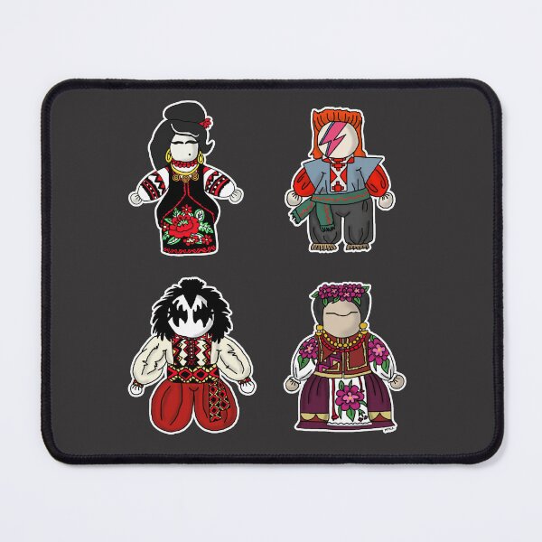 Item preview, Ukrainian Motanka Sticker Pack | Funny Rock Star Ethnic Meme designed and sold by MyxaART.
