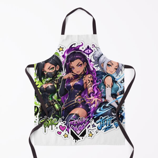 Item preview, Valorant Viper Reyna Jett Doodle Fan Art designed and sold by RadiantDrop.