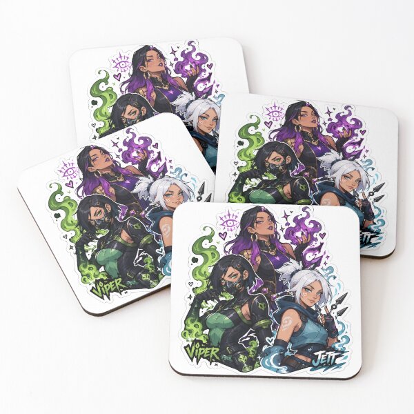 Item preview, Valorant Girls Doodle Fan Art Viper Reyna Jett designed and sold by RadiantDrop.