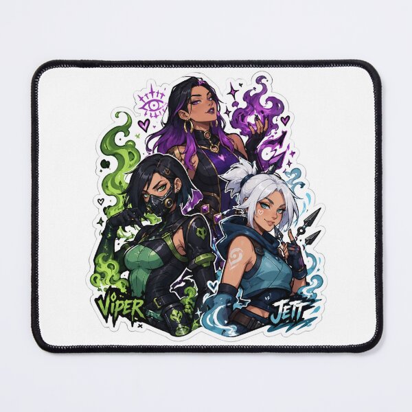 Item preview, Valorant Girls Doodle Fan Art Viper Reyna Jett designed and sold by RadiantDrop.
