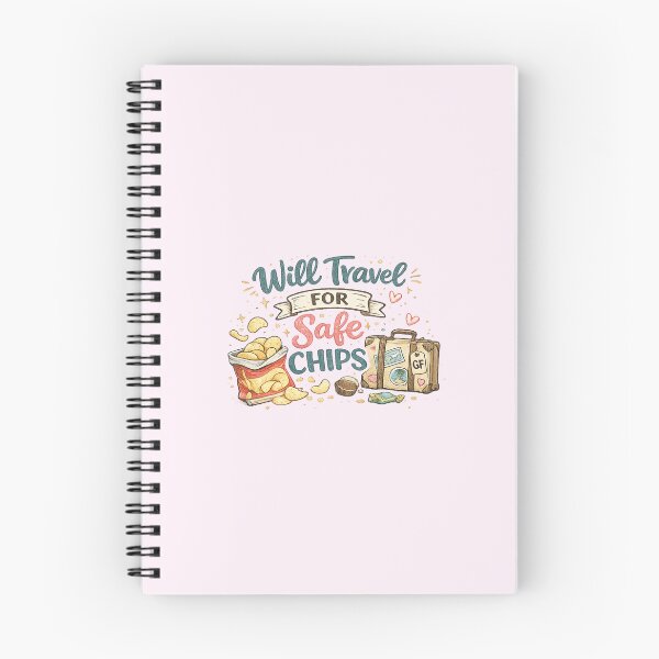 Item preview, Will Travel for Safe Chips – Funny Gluten Free Travel Design designed and sold by My Gluten Free Life UK.