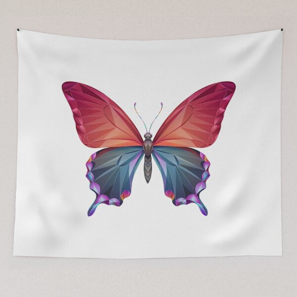 Item preview, Tribal Butterfly - Rainbow Geometric Butterfly – Vibrant Low Poly Butterfly Art designed and sold by ArcticFoxStudio.