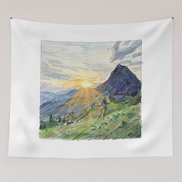 Item preview, Sunset over the mountains designed and sold by CristianCEB.