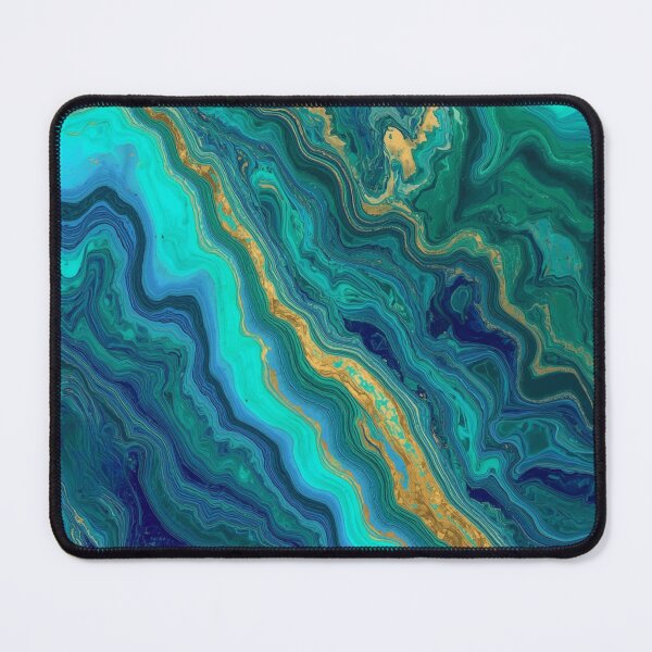 Item preview, Blue Gold Teal Marble designed and sold by SeaStarAlex.