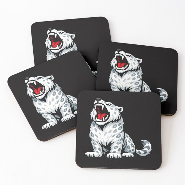 Item preview, Roaring Snow Leopard Cub – Cute Arctic Animal Illustration designed and sold by ROARSOME DESiGNS.