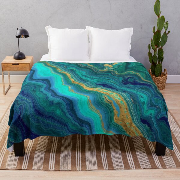 Item preview, Blue Gold Teal Marble designed and sold by SeaStarAlex.