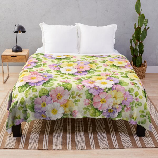 Item preview, Primrose Spring Garden Watercolor Seamless Floral Pattern designed and sold by Inkworksbyshery.
