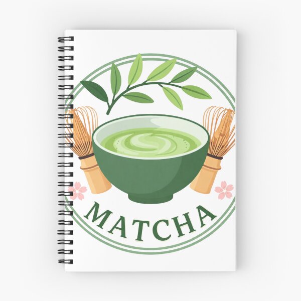 Item preview, Matcha Tea Bowl With Whisk And Green Tea Leaves designed and sold by LinaDesign Store.