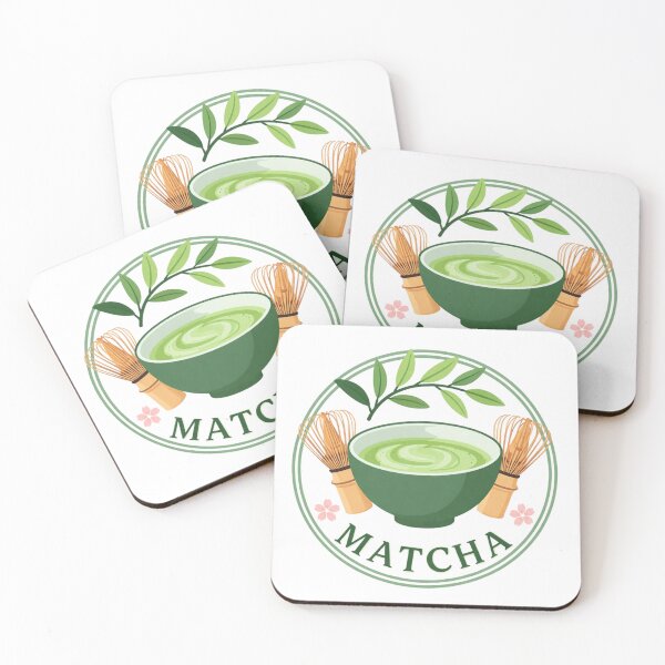Item preview, Matcha Tea Bowl With Whisk And Green Tea Leaves designed and sold by LinaDesign Store.