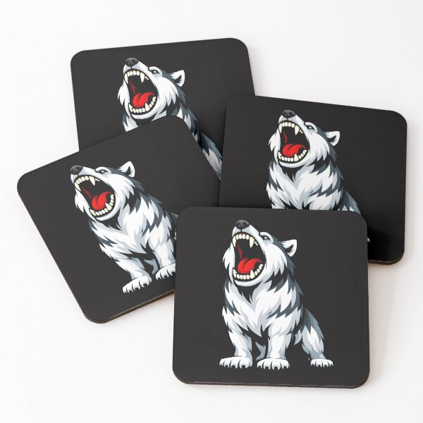 Item preview, Howling Arctic Wolf – Fierce Wild Animal Illustration designed and sold by ROARSOME DESiGNS.