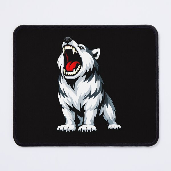 Item preview, Howling Arctic Wolf – Fierce Wild Animal Illustration designed and sold by ROARSOME DESiGNS.