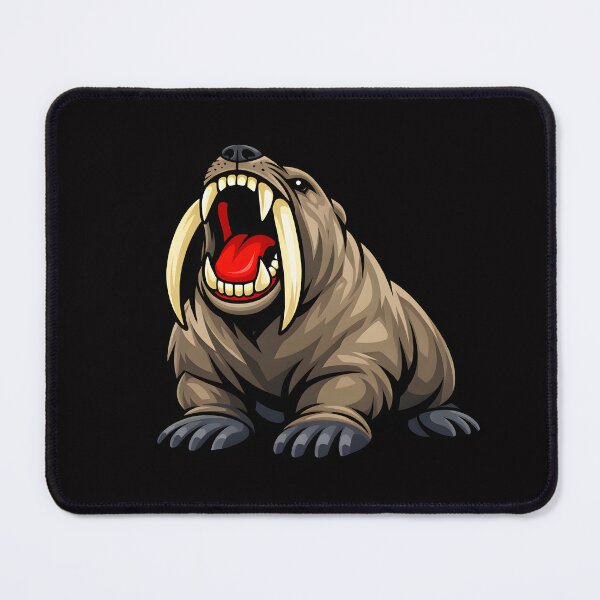 Item preview, Roaring Walrus – Fierce Arctic Animal Illustration designed and sold by ROARSOME DESiGNS.