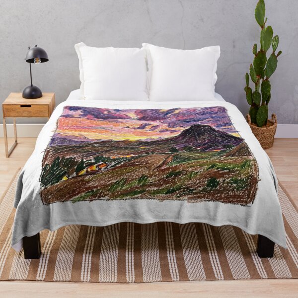 Item preview, Drawing of mountains at sunset designed and sold by CristianCEB.