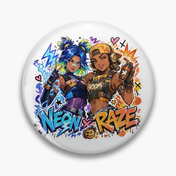Item preview, Valorant Neon Raze Doodle Fan Art designed and sold by RadiantDrop.
