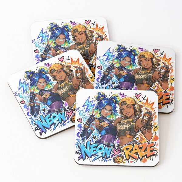 Item preview, Valorant Neon Raze Doodle Fan Art designed and sold by RadiantDrop.