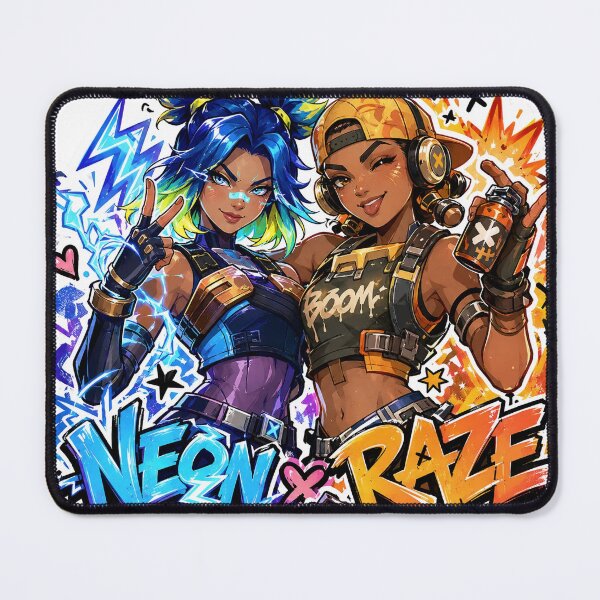 Item preview, Valorant Neon Raze Doodle Fan Art designed and sold by RadiantDrop.