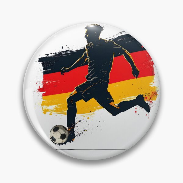 Item preview, Germany Soccer Player Art — Deutschland Football Flag Action Fan Print designed and sold by icemanphotos.