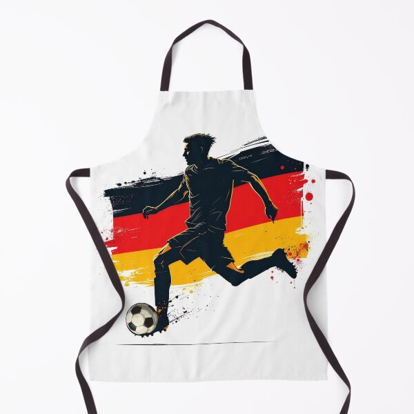 Item preview, Germany Soccer Player Art — Deutschland Football Flag Action Fan Print designed and sold by icemanphotos.