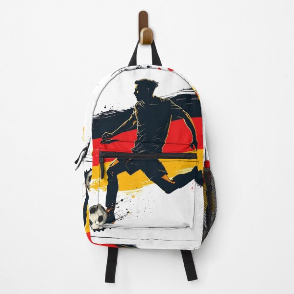 Item preview, Germany Soccer Player Art — Deutschland Football Flag Action Fan Print designed and sold by icemanphotos.
