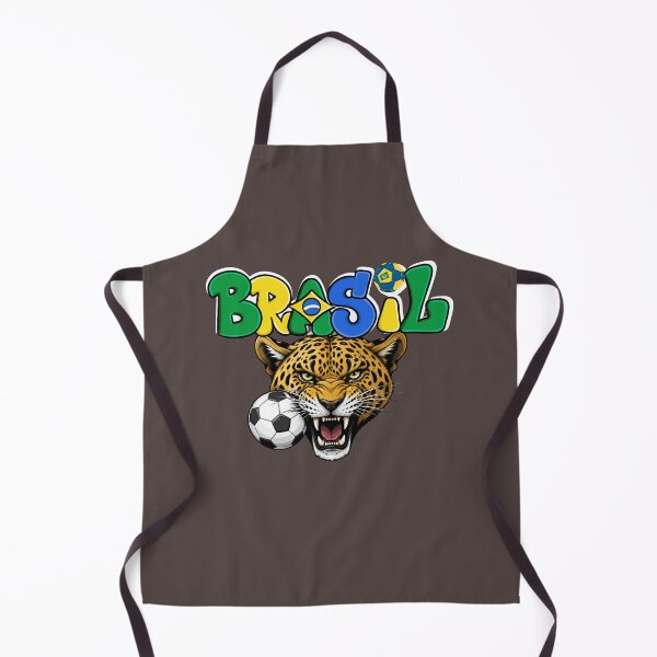 Item preview, Brazil Soccer Jaguar Mascot - Fierce Brasil Football designed and sold by Sarah'sCreativeLab.