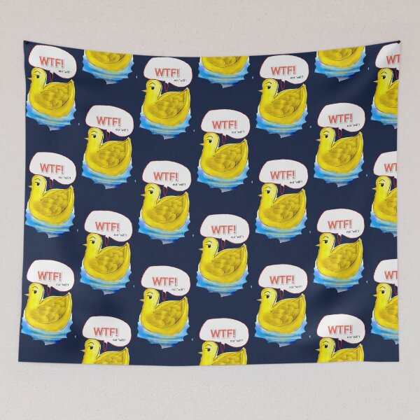 Item preview, WTF Duck- Rage tech bro annoyed sticker optical joke designed and sold by Shukasya-Arts.